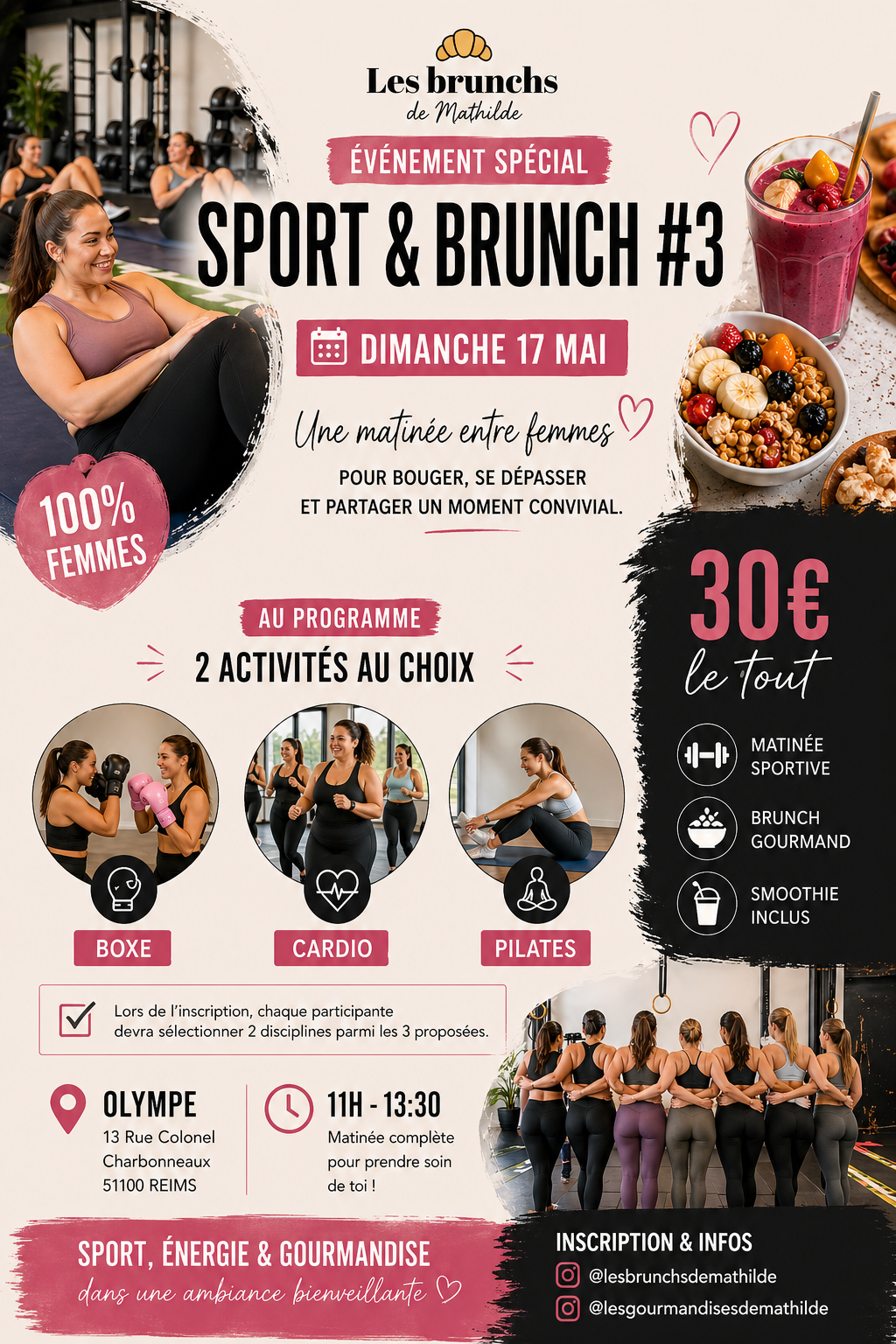 ✨ Événement spécial Sport & Brunch #3 • 📆 dimanche 17/05 ✨