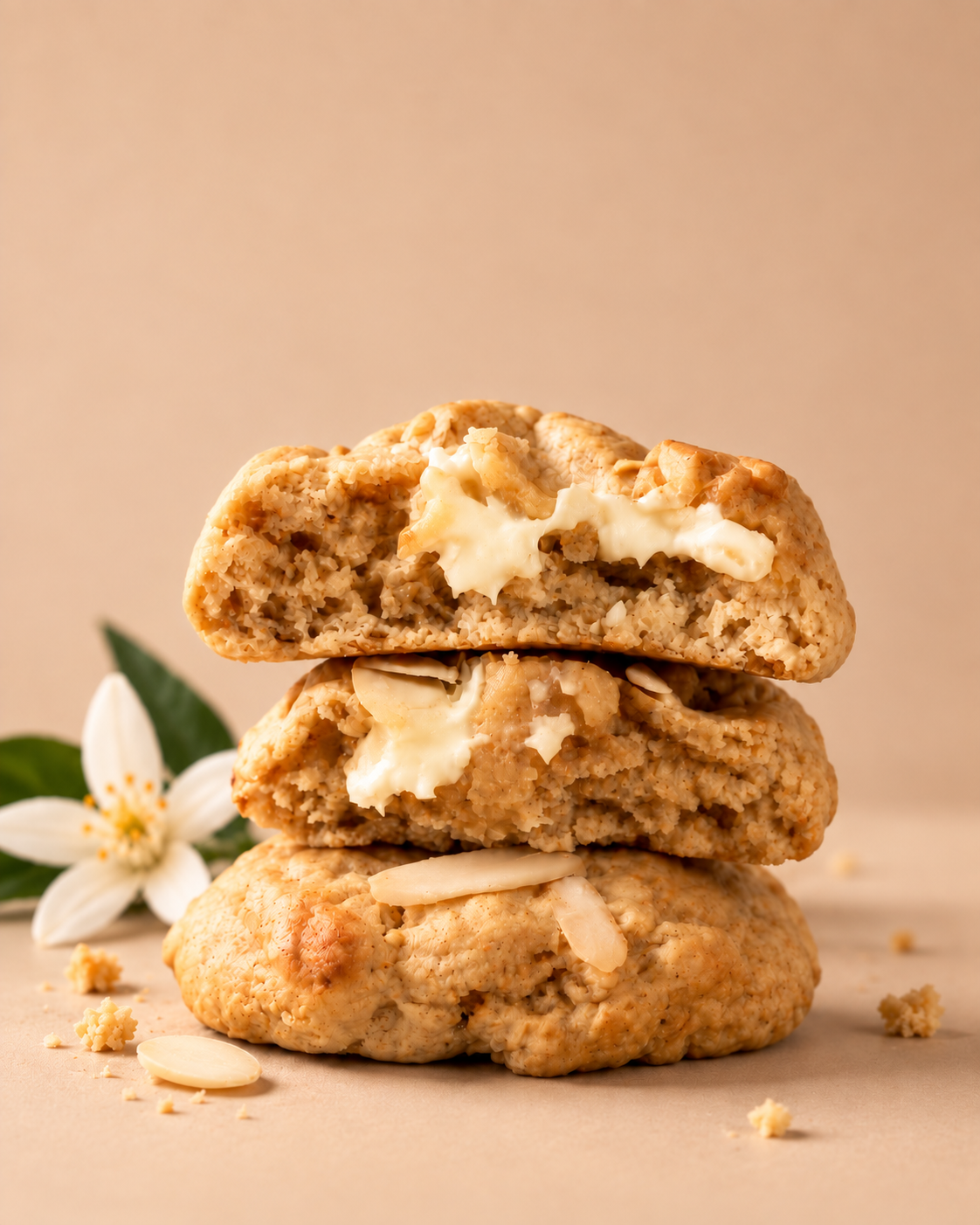 ✨ 2 cookies [ HEALTHY & naturellement PROTÉINÉ ] édition limitée amande fleur d’oranger