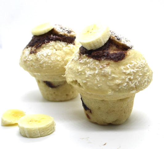 2 muffins coco banane / chocolat (DIETE)
